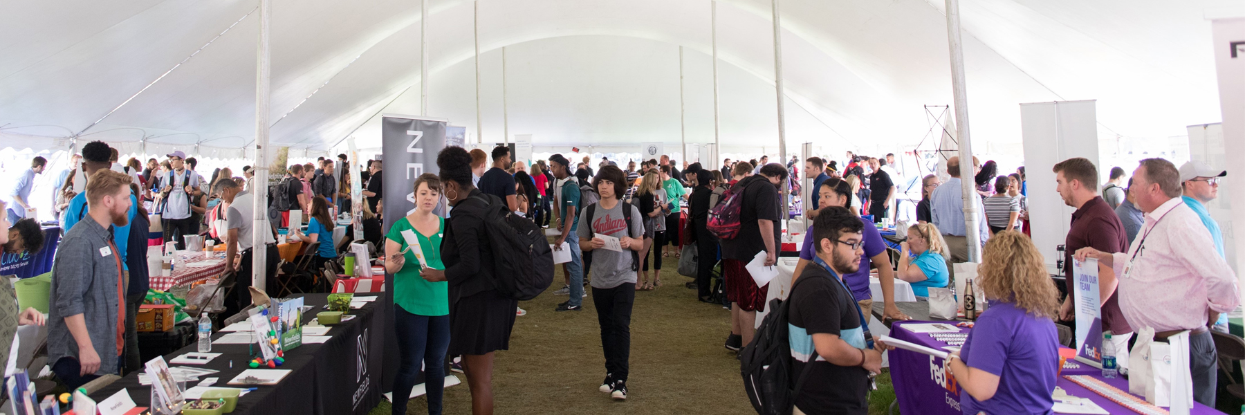 Students, staff, and organizations participating in the Part-Time Job Fair.